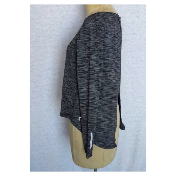 Zyia Ash Split Back Long Sleeve - Charcoal / Black - Picture 6 of 9